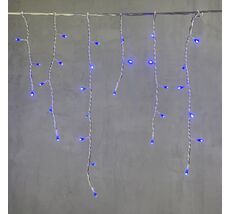 Гирлянда Бахрома 3 x 0,5 м Синяя 220В, 150 LED, Провод Прозрачный Силикон, IP65 ECC150-10-2B