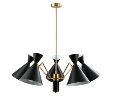 Подвесная люстра Crystallux JOVEN JOVEN SP5 GOLD/BLACK_CR