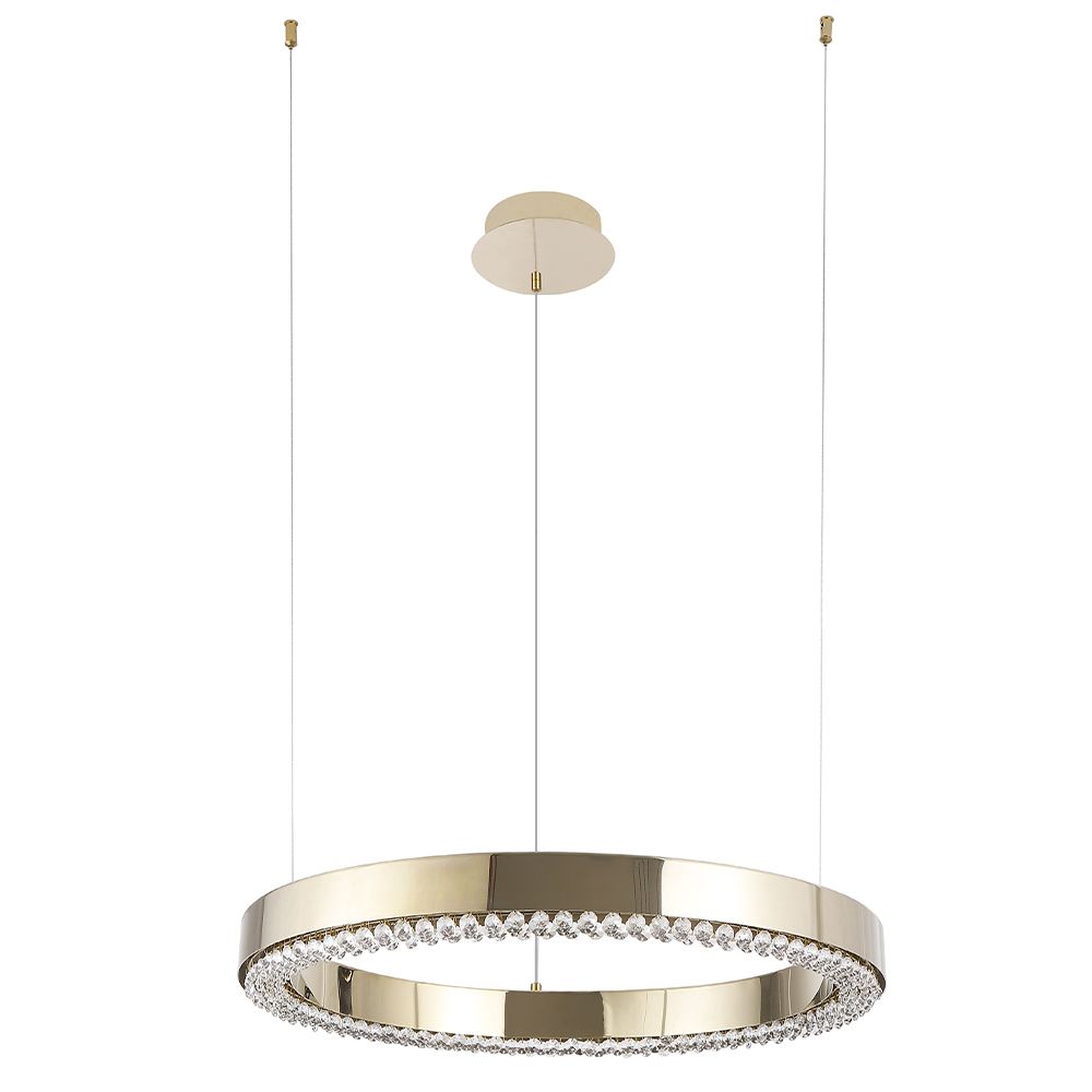 Подвесная люстра Crystal Lux SATURN SATURN SP30W LED GOLD_CR