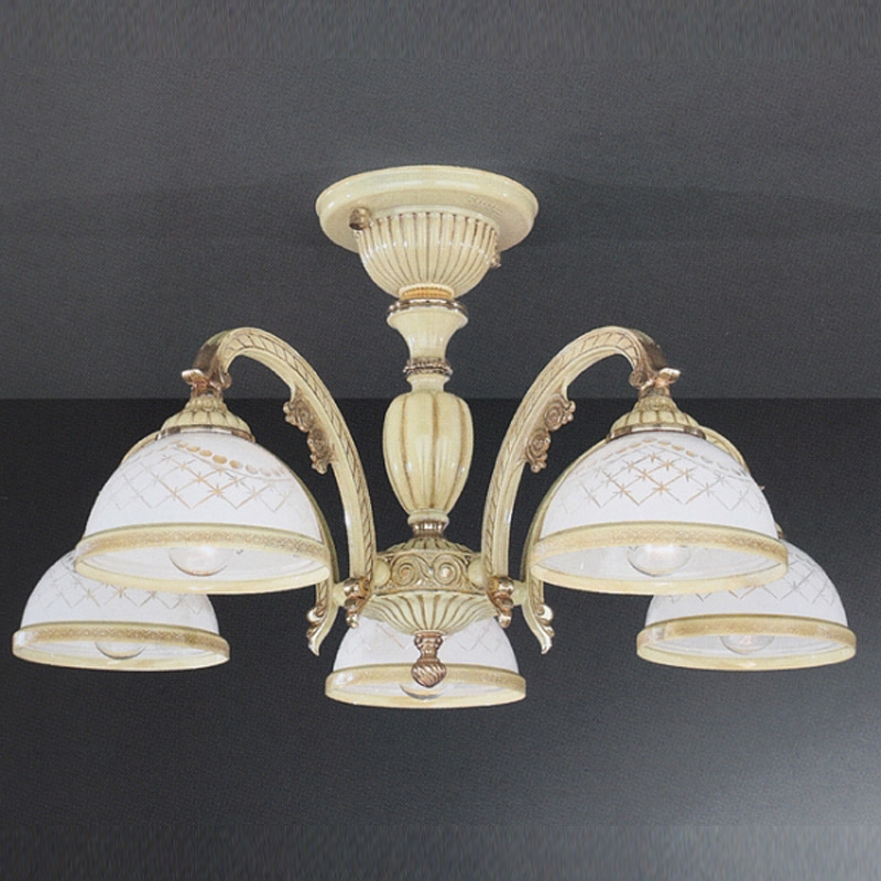 Потолочная люстра с узором в клетку PL.7222/5 Reccagni Angelo PL 7222/5_RA