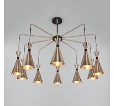 Потолочная люстра 316/10 Bogate's 316/10 латунь / черный_EU