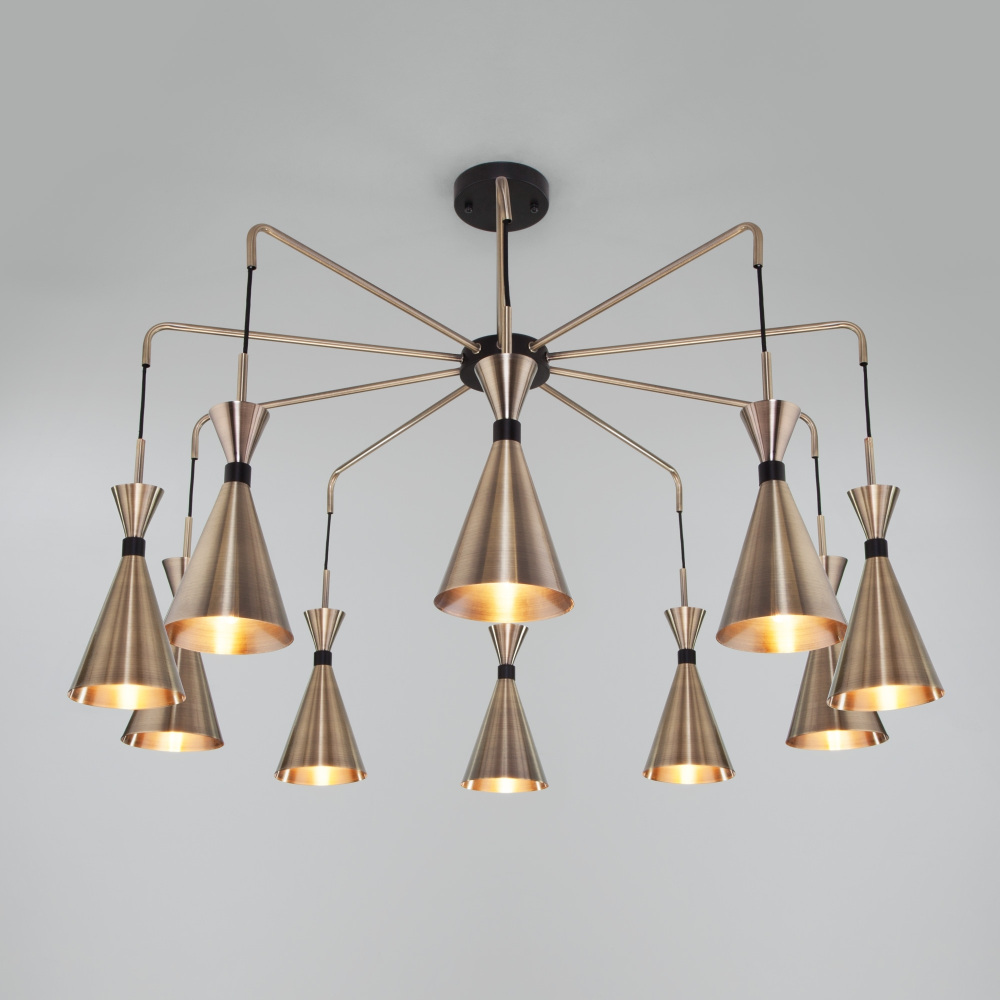 Потолочная люстра 316/10 Bogate's 316/10 латунь / черный_EU