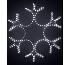 Светодиодная Снежинка 0,8м Белая, Дюралайт на Металлическом Каркасе, IP54 LC-13033