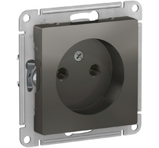 Розетка встраиваемая без заземления (сталь) Systeme Electric ATN000941