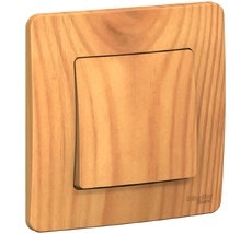 Выключатель встраиваемый одноклавишный (ясень) Systeme Electric BLNVS010105