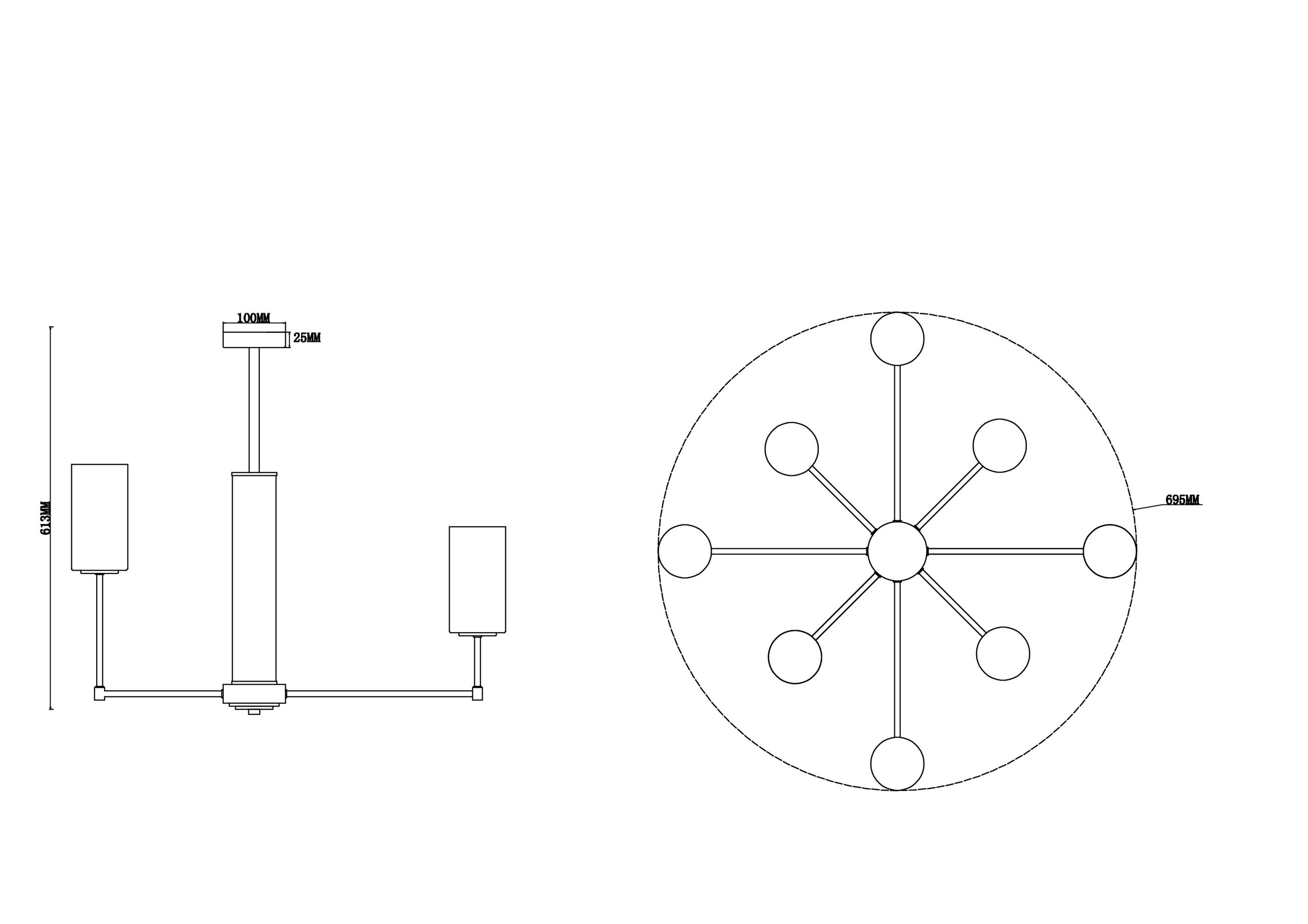 Потолочная люстра Freya Agnes FR5184PL-08BS_MY