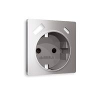 Лицевая панель для электрической розетки с заземлением со шторками 2USB A+C QUANT Ambrella Volt ALFA AP5100_AMB