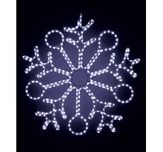 Светодиодная Снежинка 0,9м Белая, Дюралайт на Металлическом Каркасе, IP54 LC-13049