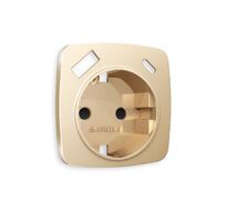 Лицевая панель ALFA для электрической розетки с заземлением со шторками 2USB A+C QUANT OP6100_AMB