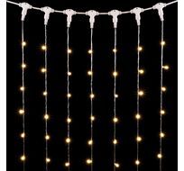 Гирлянда Занавес с Колпачком 2 x 3 м Тепло-Белый 220В, 600 LED, Провод Прозрачный ПВХ, IP65 PCL602CAP-10-2WW