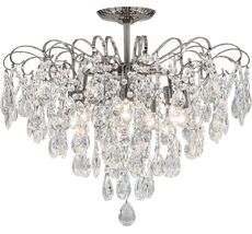 Потолочная люстра хрустальная на штанге E27*60W Escada 1113/7PL Chrome_ESC