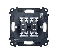 Выключатель 2-клавишный 10A-250V Ambrella Volt QUANT VM115_AMB