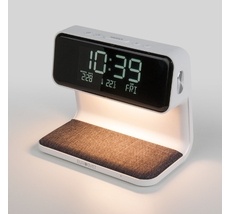 Настольная лампа Eurosvet Светодиодная с беспроводной зарядкой и будильником Smith a054135_EU