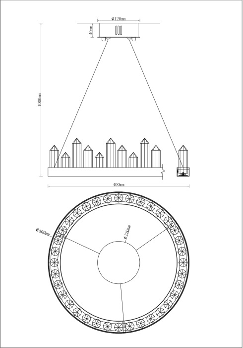 Люстра хрустальная подвесная LED Moderli V9050-PL_MD