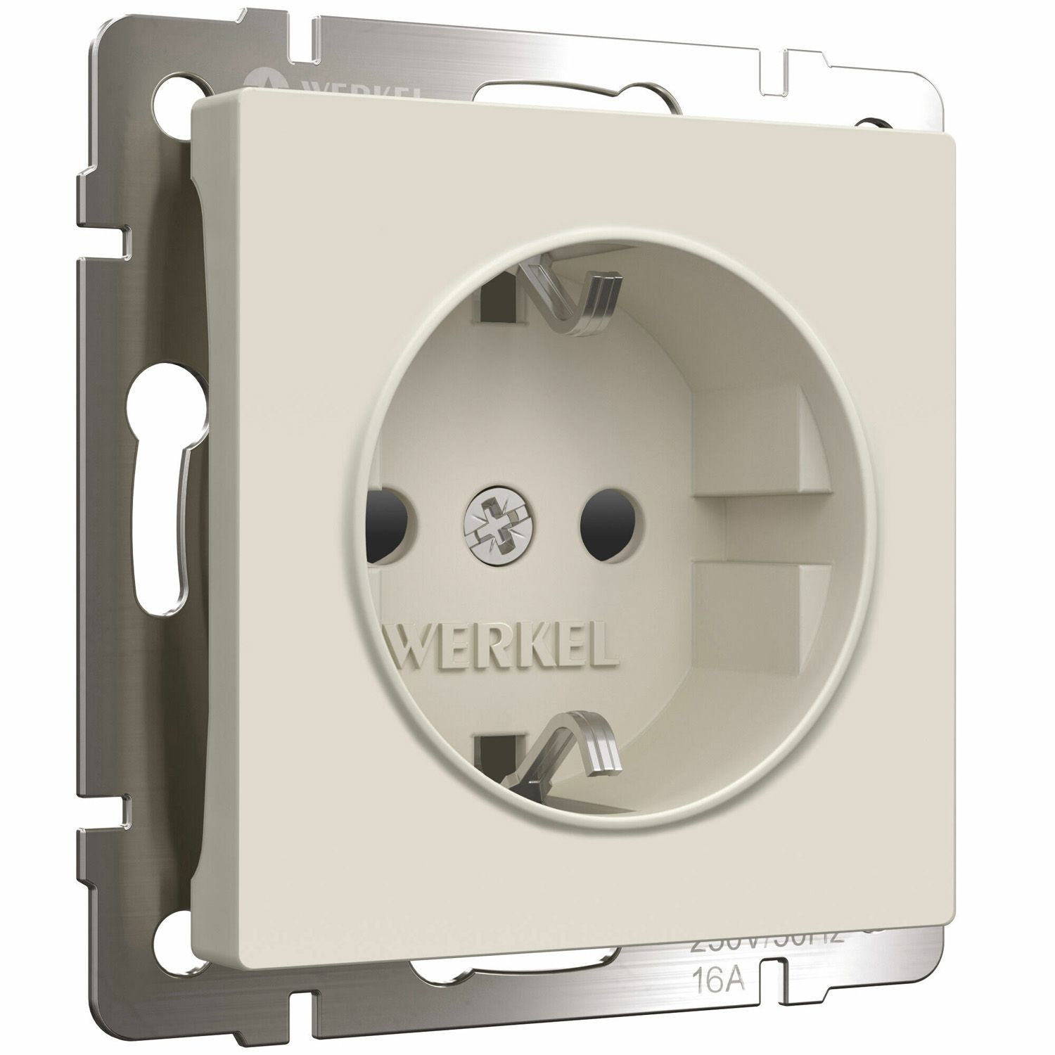 Розетка с заземлением и шторками Werkel a059275_WR