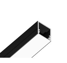 Алюминиевый профиль накладной 10*10 для светодиодной ленты до 8мм Ambrella Light ILLUMINATION GP1650BK_AMB