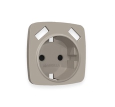 Лицевая панель для электрической розетки с/з со шторками 2USB A+A QUANT Ambrella Volt OMEGA OP3690_AMB