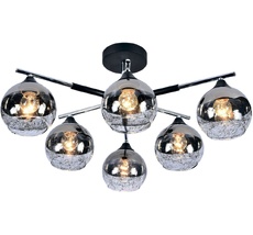 Люстра потолочная на штанге E27*60W Black/Chrome Escada 693/6P_ESC