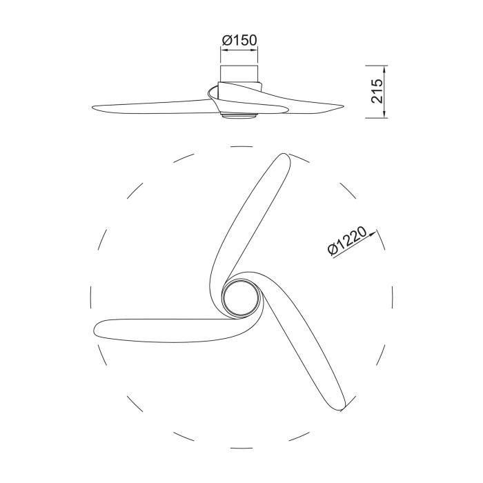 Люстра-вентилятор Mantra GROENLAND 9067_MN