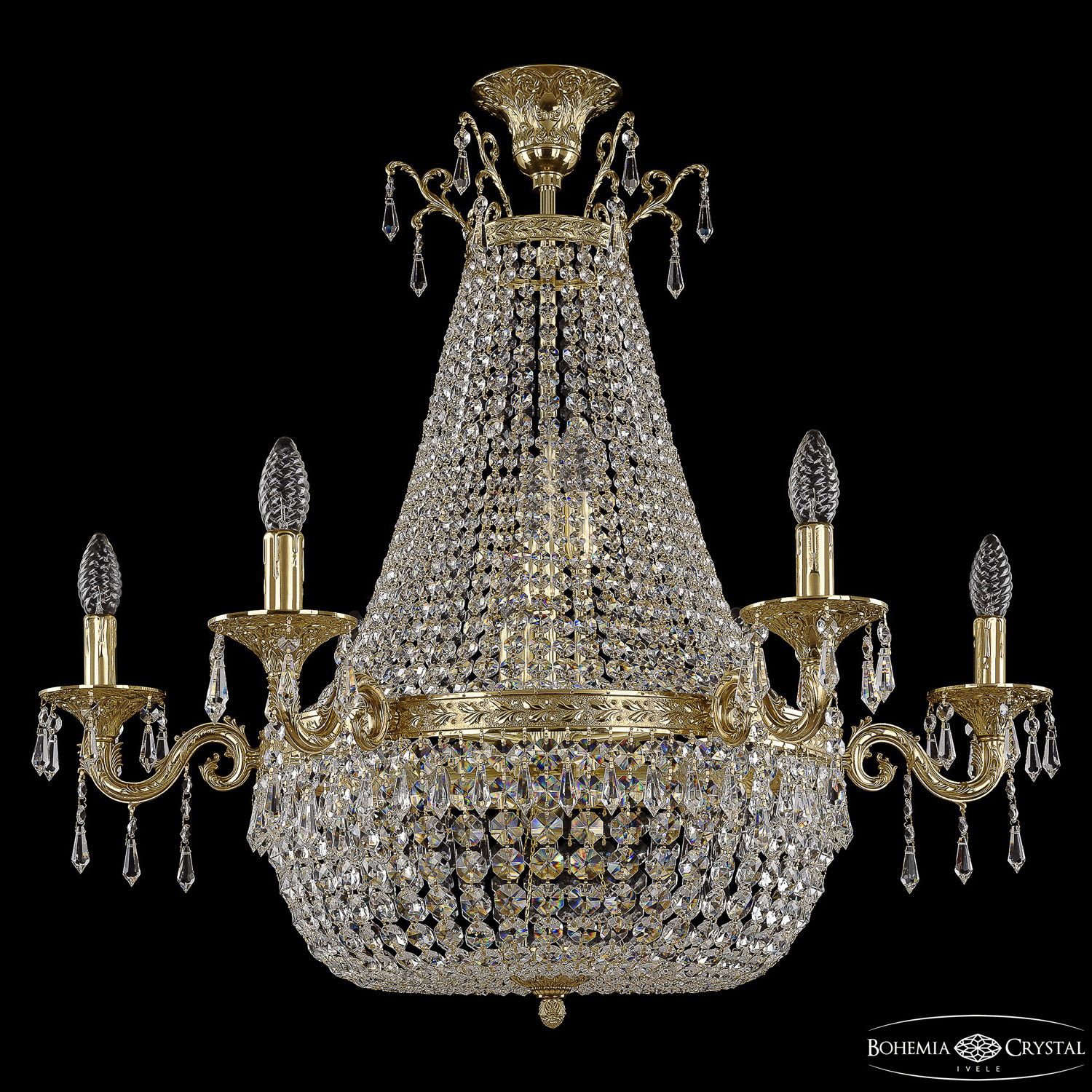 Хрустальная люстра Bohemia Ivele Crystal 2101H201/6/80IV/Y1 G_BI