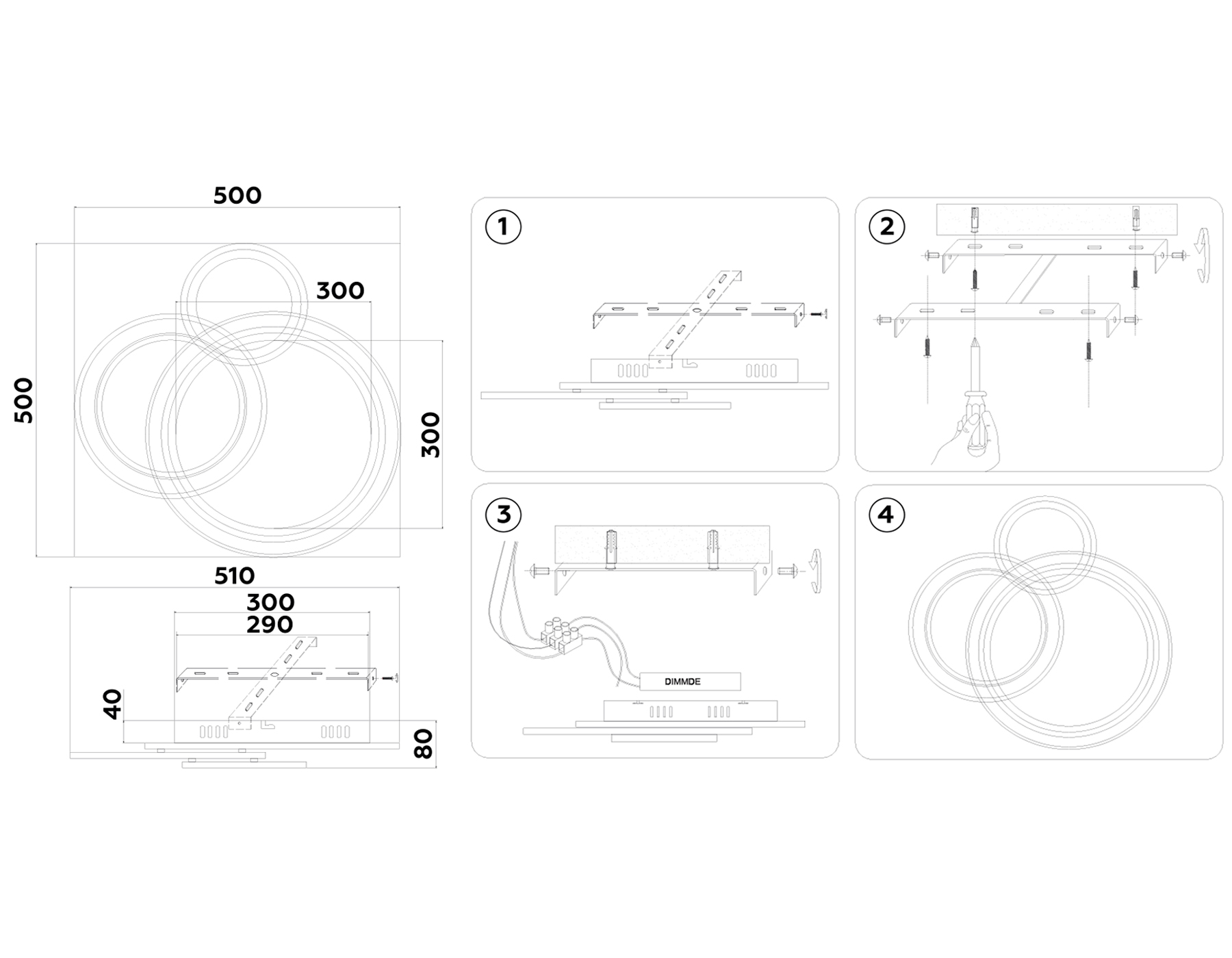 Потолочная люстра Ambrella Light FA ACRYLICA Disk FA8515_AMB