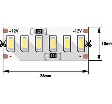 Лента со скотчем 3М светодиодная стандарт 3014, 240 LED/м, 24 Вт/м, 12В, IP20, Цвет: Холодный белый 00-00009255_SW