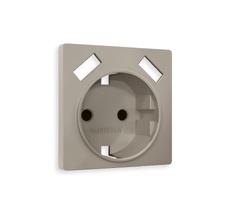 Лицевая панель для электрической розетки с/з со шторками 2USB A+A QUANT Ambrella Volt ALFA AP3690_AMB