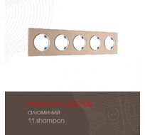 Рамка из алюминия на 5 постов Arte Milano 502.11-5.shampan