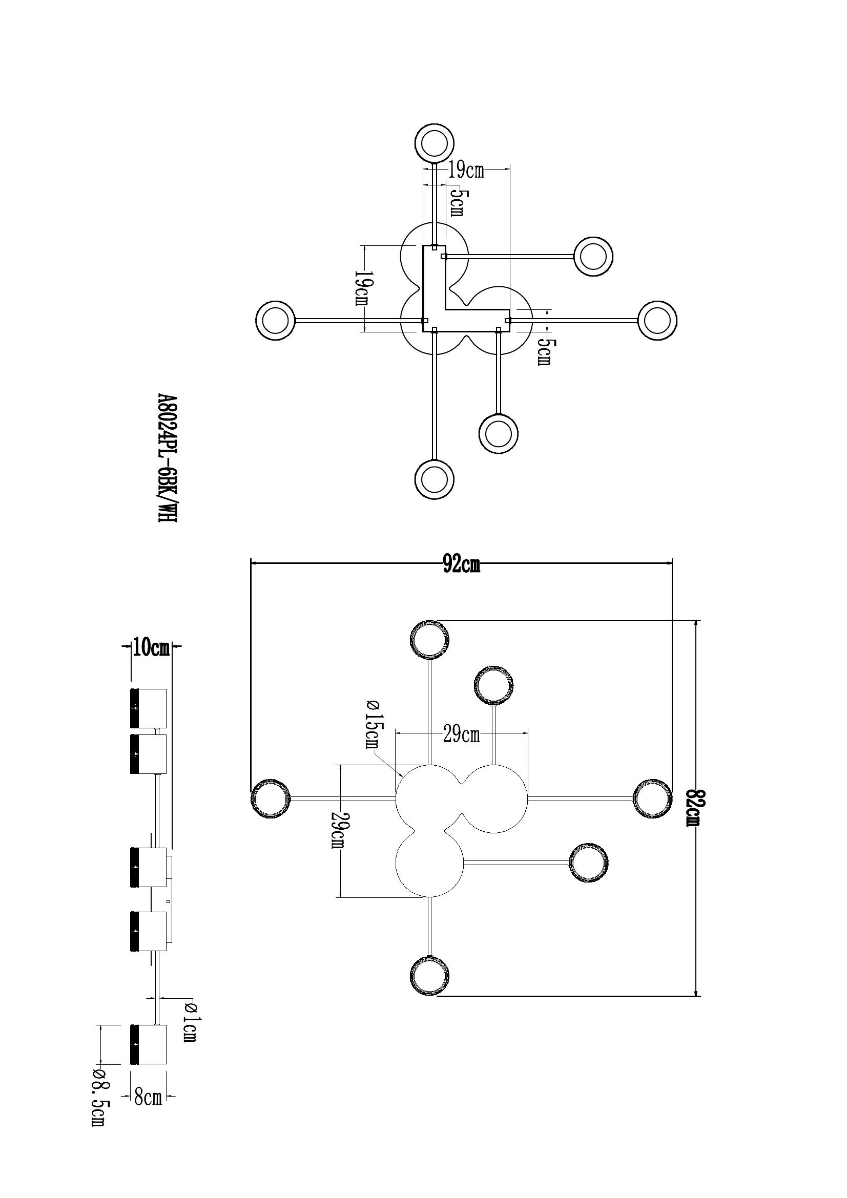 Потолочный светильник Arte Lamp LEGACY A8024PL-6WH