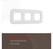 Рамка из поликарбоната на 3 поста Arte Milano 505.05-3.white