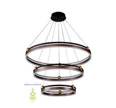 Подвесная люстра Crystallux FERNANDO SP158W LED D400+600+800 COFFEE/BLACK_CR