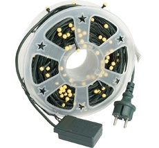 Светодиодная гирлянда на бобине линейная 50м + 3м 2700К, c питанием от сети, зеленый шнур Feron 51436_FR