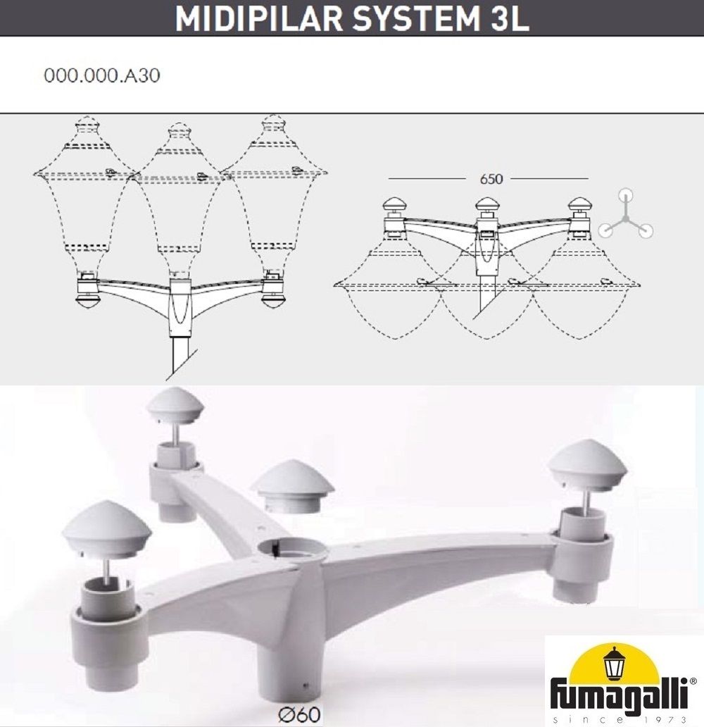 

Консоль для паркового фонаря MIDIPILAR 000.000.A30.L0, 000.000.A30.L0