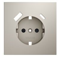Накладка для розетки Voltum с заземлением и защитными шторками с USB A+C S70 VLS001003