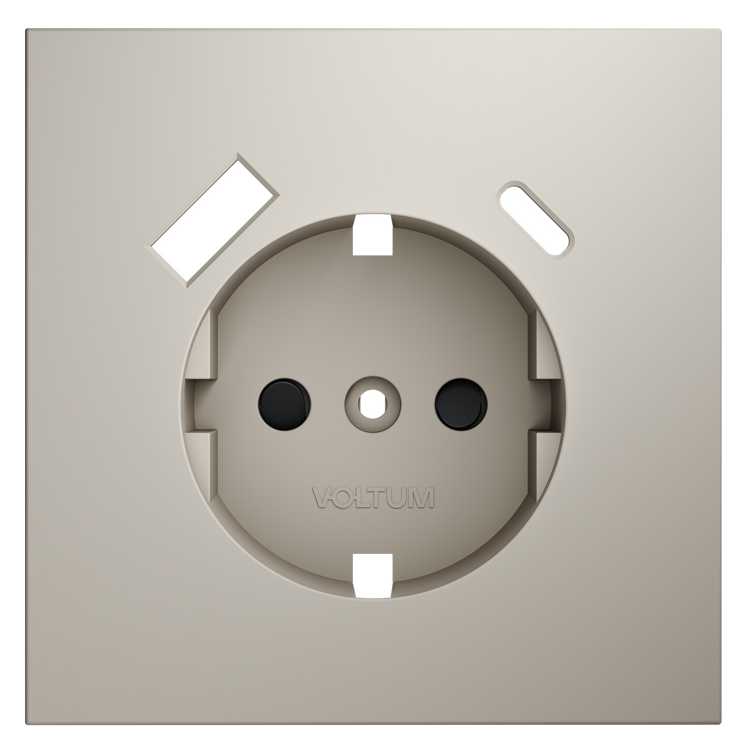 Накладка для розетки Voltum с заземлением и защитными шторками с USB A+C S70 VLS001003
