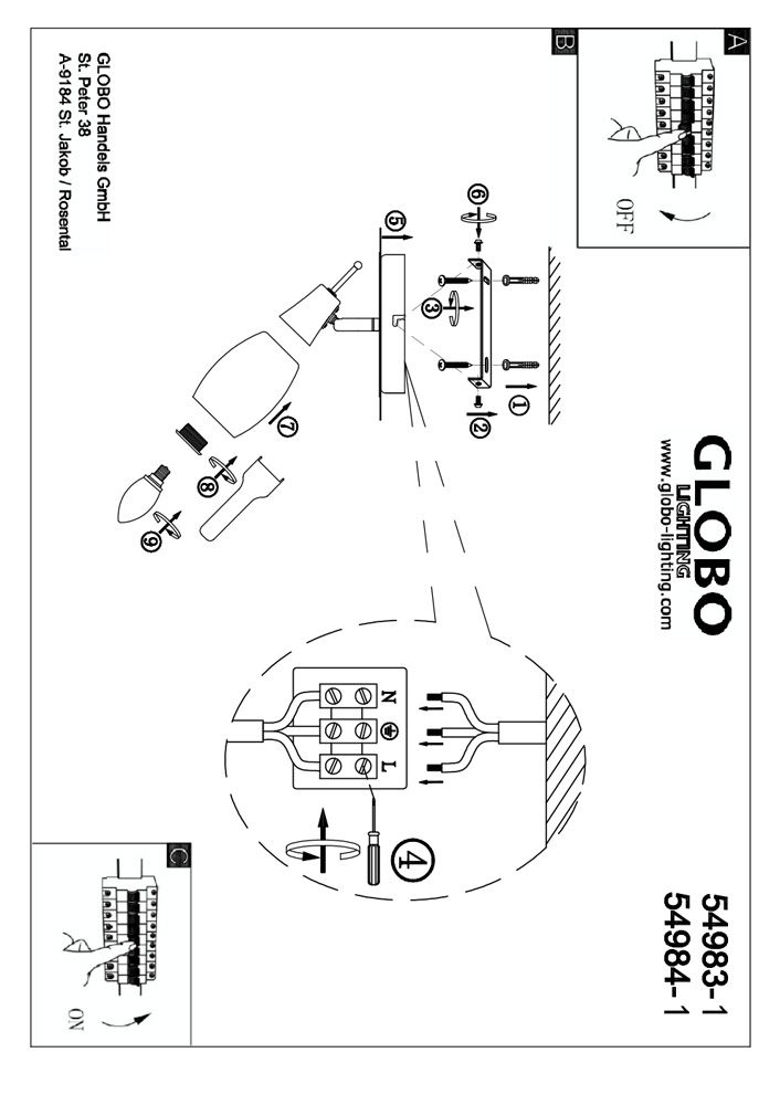 Спот Globo Florita 54984-1_GL