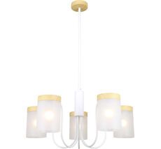 Люстра потолочная с плафонами вниз на штанге Escada 1172/5P White_ESC