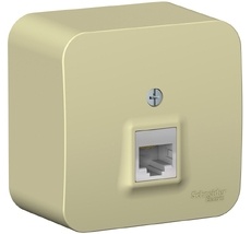 Розетка накладная Ethernet RJ-45 (бежевый) Systeme Electric BLNIA045007
