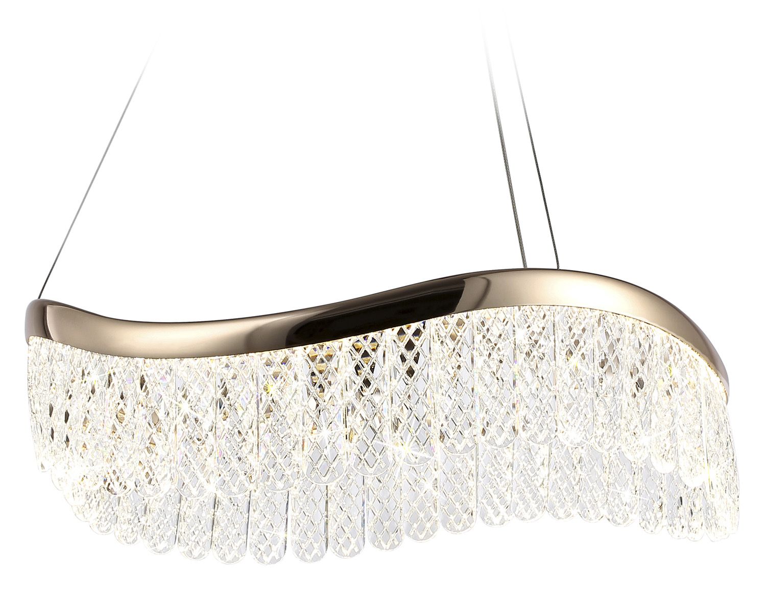 Подвесной светильник Ambrella light светодиодный с хрусталем Traditional TR49717_AMB