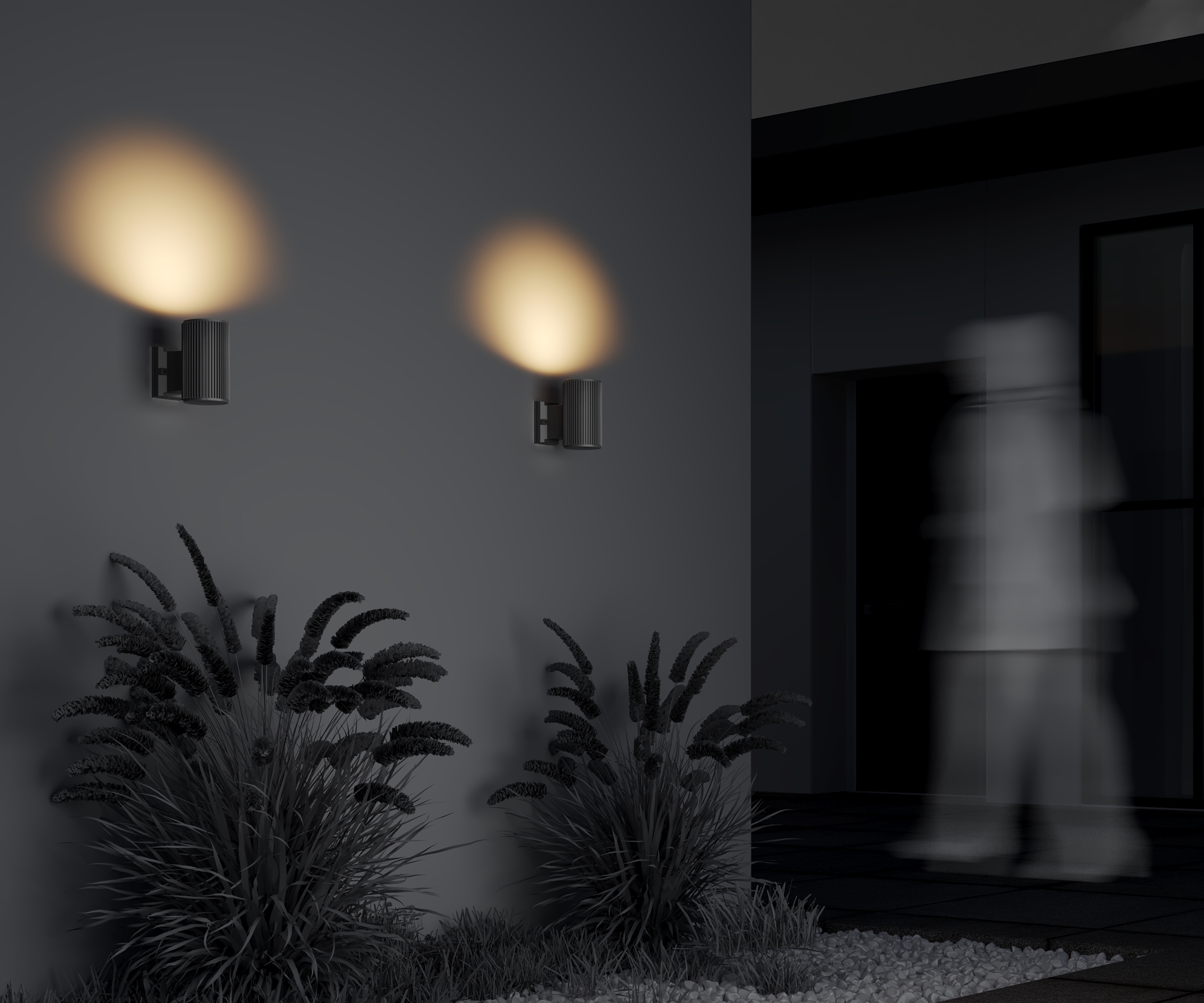 Уличный настенный светильник Rando O419WL-01GR_MY