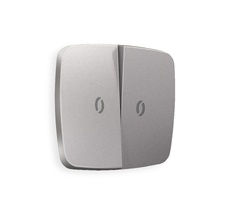 Лицевая панель для 2-клавишных выключателей с подсветкой QUANT Ambrella Volt OMEGA OP5040_AMB