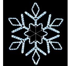 Светодиодная Снежинка Кристалл 1,15м Тепло-Белая, Дюралайт на Металлическом Каркасе, IP54 LTC LC-13098