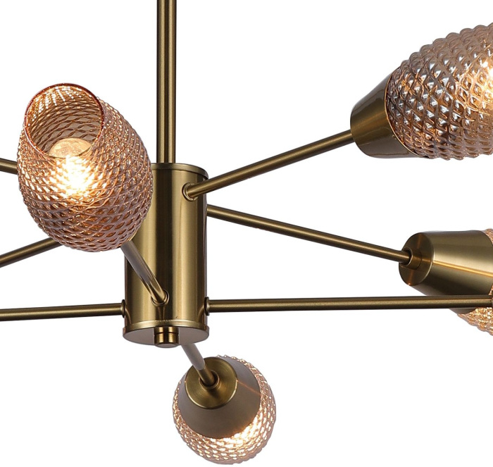 Потолочная люстра на штанге 10165/8PL E14*60W Escada 10165/8PL Copper_ESC