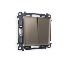 Выключатель двузхлавишный Ambrella Volt ALFA QUANT MA633010_AMB