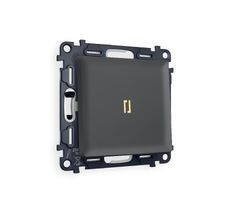 Выключатель одноклавишный проходной с подсветкой Ambrella Volt ALFA мягкое касание QUANT MA902030_AMB