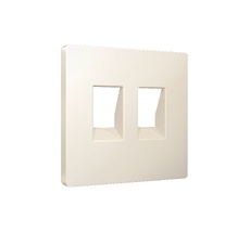 Лицевая панель ALFA для компьютерной/телефонной двойной розетки RJ-45/RJ-11 QUANT Ambrella Volt AP3321_AMB