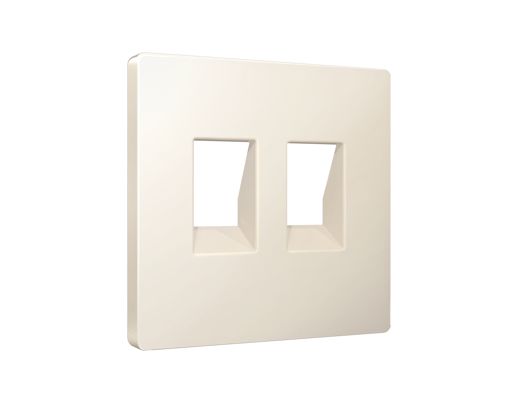 Лицевая панель ALFA для компьютерной/телефонной двойной розетки RJ-45/RJ-11 QUANT Ambrella Volt AP3321_AMB