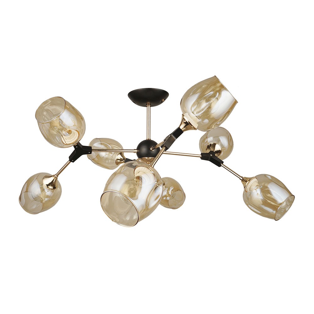 Потолочная люстра на штанге Arte Lamp SEPPIA A4211PL-8BK
