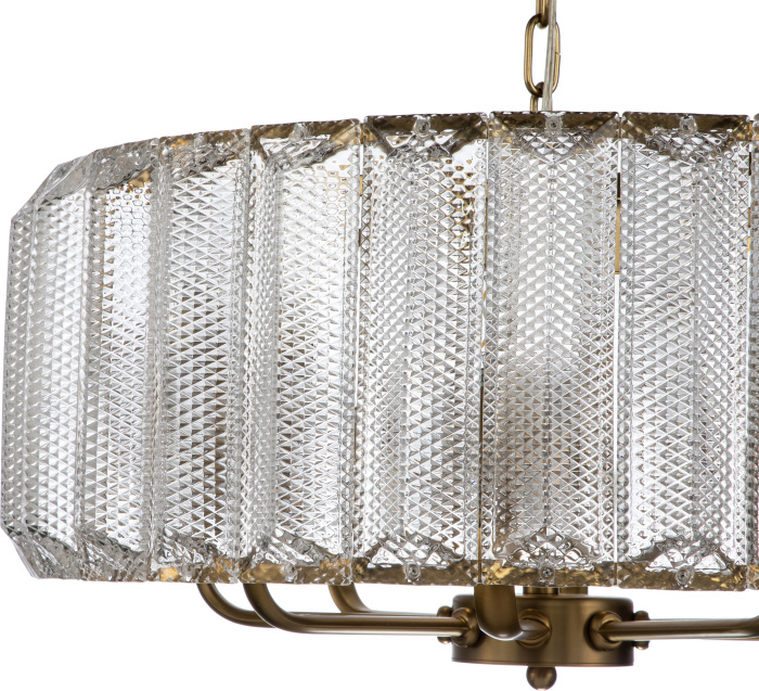 Люстра с круглым плафоном подвесная (12011/8P Brass) Indigo V000052