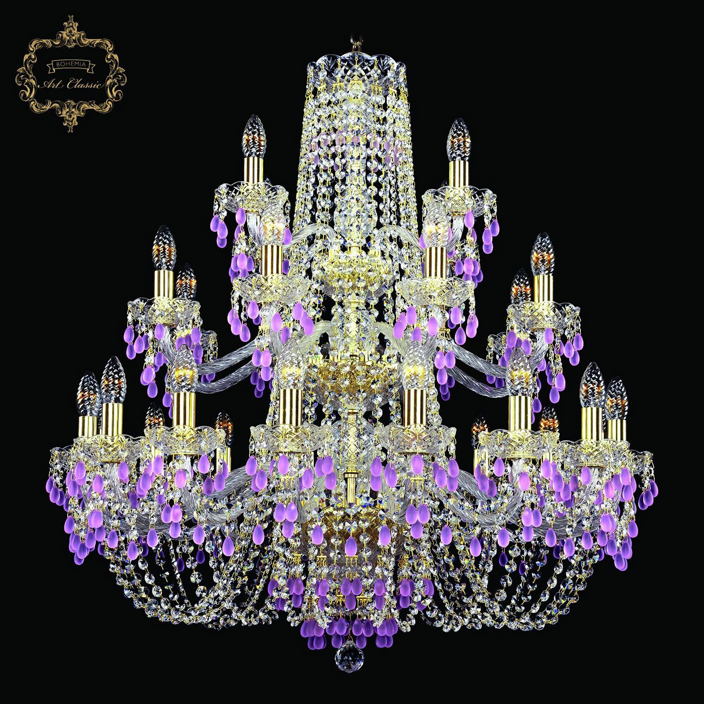 Хрустальная люстра Bohemia Art Classic 11.24.16+8+4.300.3d.Gd.V7010_BI